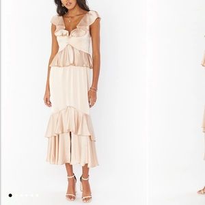 SMYMM Reese Dress - Champagne Luxe Satin